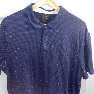 Armani EXchange Navy Pattern Polo